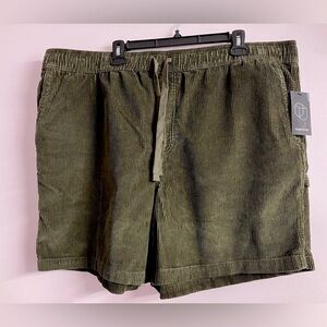 Original Use Men’s Corduroy Shorts, XXL, Dk. Olive Green, NWT